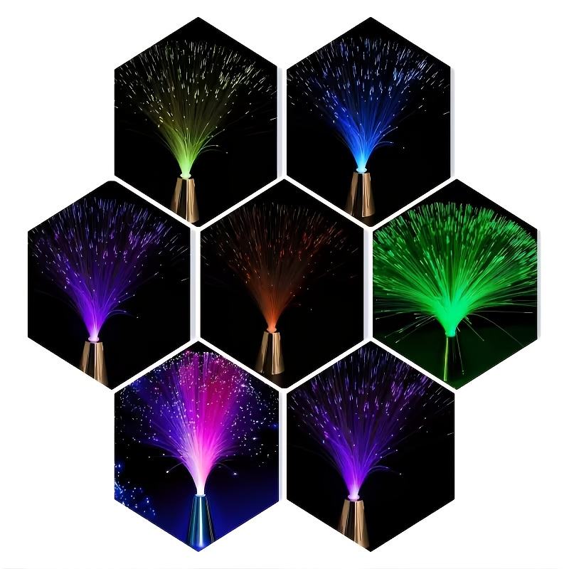 1pc multicolor gradient starlight 14led light automatic color change with 7   festival decorative ambient light with switch control independent plastic base   decorative lighting suitable for     decorations birthday Product details 6