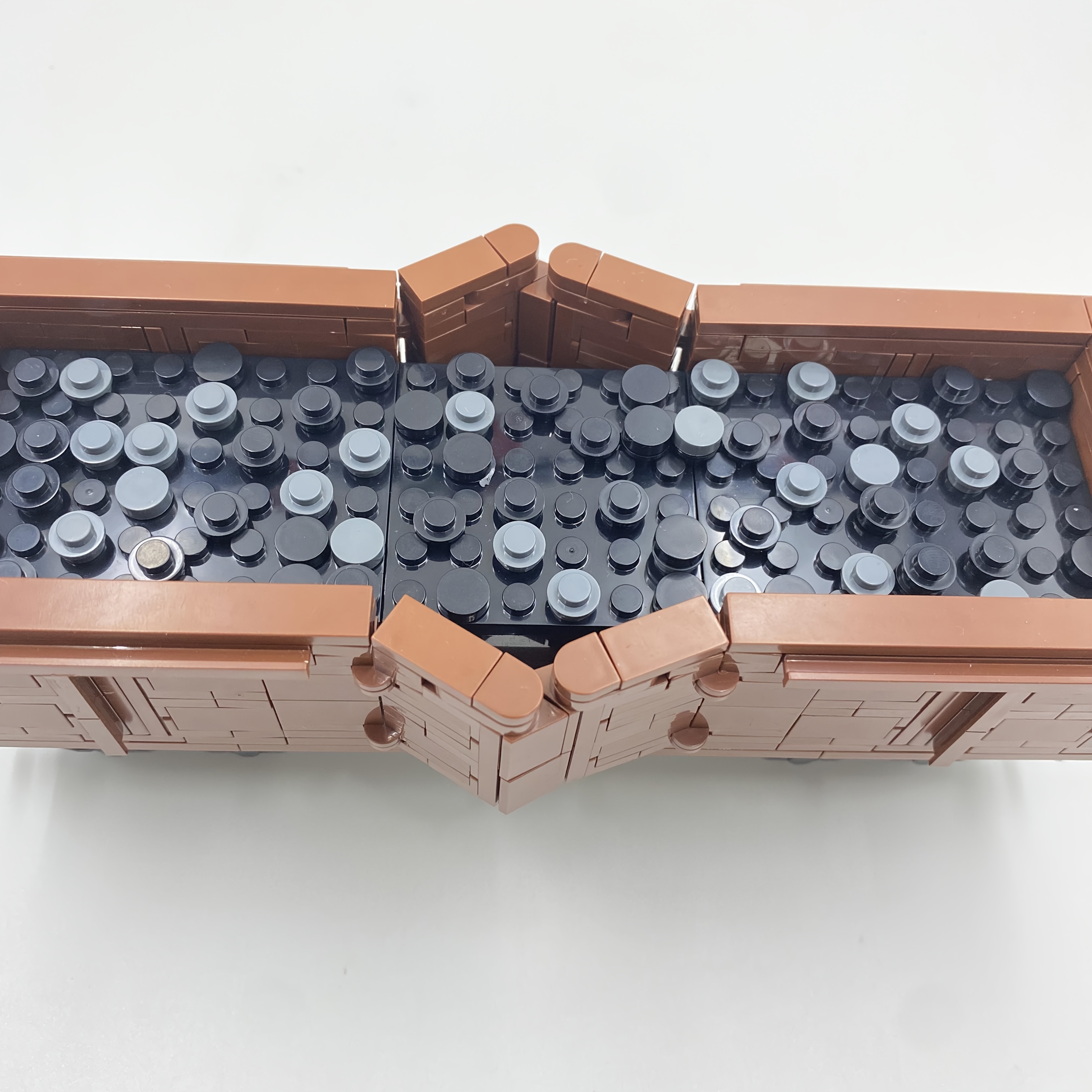 239pcs Coal Transport Carriages ABS Building Blocks for Urban Scenes