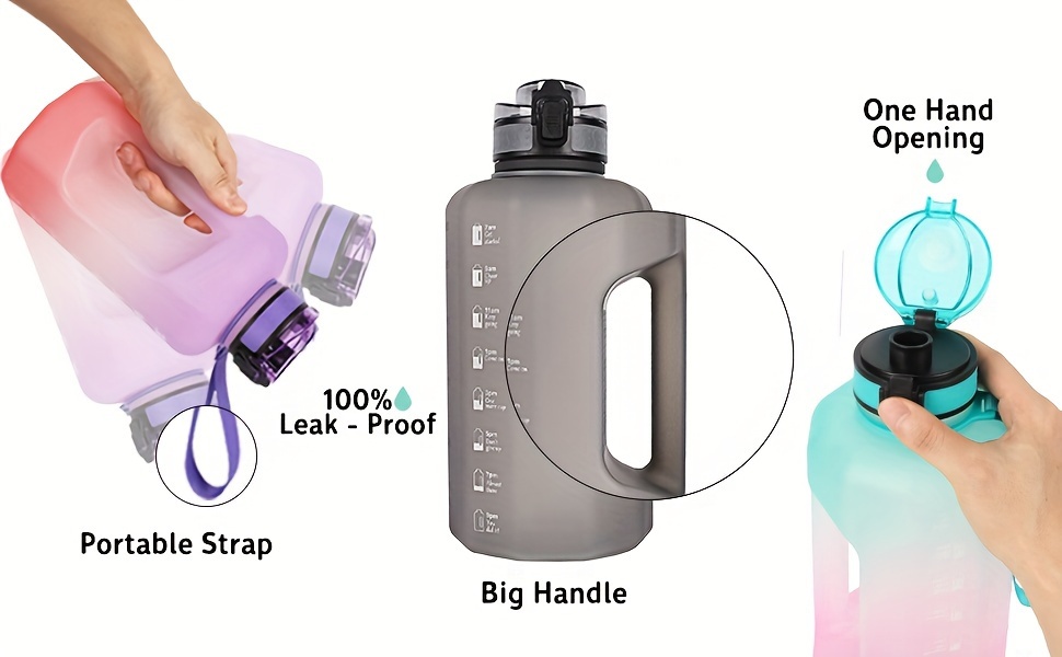 GIFUBOWA Big Water Bottle 2.2 Liters with Handle Large Capacity Water Jug for Gym Fitness