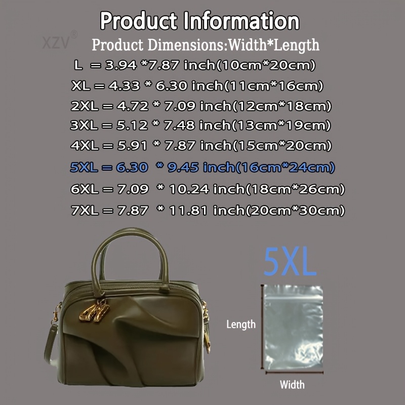 100 Transparent Self-Sealing Plastic Bags with Tight-Locked Edges