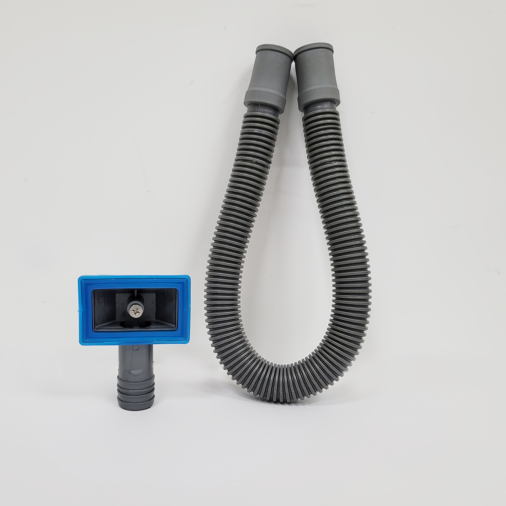 A Kitchen Sink Drain Hose With A Rectangular Overflow Outlet, Featuring A Widened Full-coverage Sealing Ring To Prevent Overflow. Suitable For Kitchen Vegetable Sinks And Dishwashing