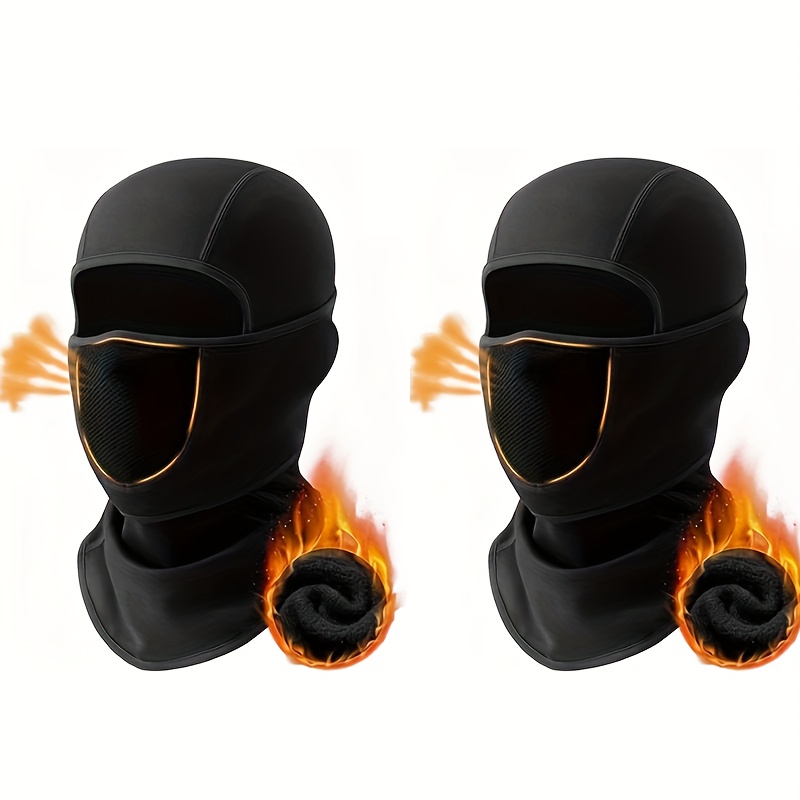TEMU 2pcs Men's Balaclava Hat Fleece Comfortable Warm Face Mask, Integrated Autumn And Essential Hat