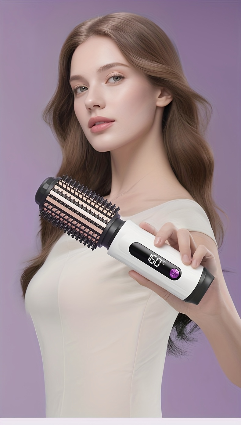 Nieuwe USB Oplaadbare Grensoverschrijdende 2-in-1 LCD Display Krultang en Stijltang, Dual-Use Draadloos Draagbaar Elektrisch Haarstyling Gereedschap voor Stijlen en Krullen
