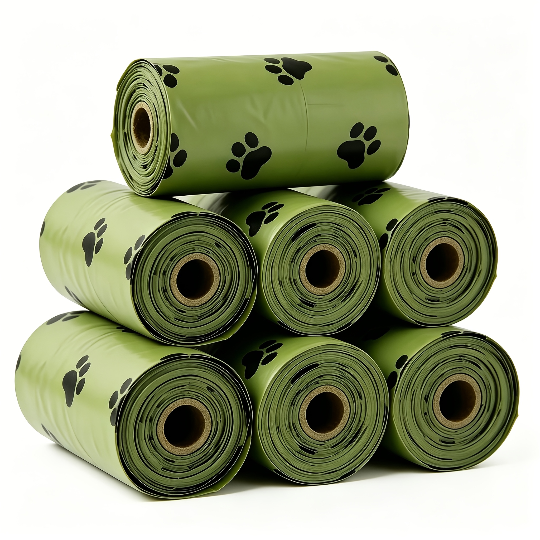 105pcs 7 rolls random color of leak proof and deodorant pet garbage bags biodegradable with paw print design thick polyethylene used for   durable and high quality suitable for dogs and cats pet garbage bags deodorant materials