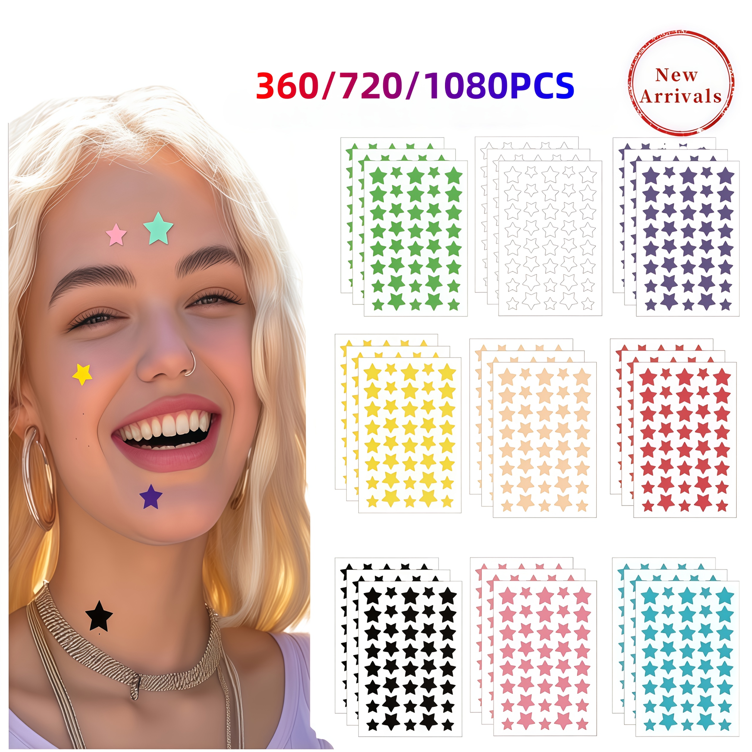 360pcs Unisex Hydrogel Patches for Facial Blemish Cover