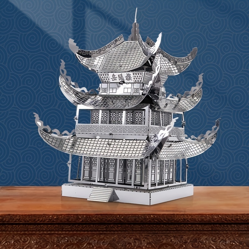 

Three-dimensional Glue-free Assembly Model, Diy Three-dimensional Metal Puzzle Yueyang Tower Model – Desktop Decoration Christmas Gift Birthday Gift
