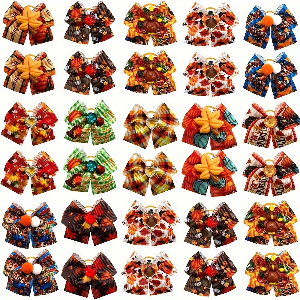 

10pcs Dog Bows - Assorted , For Small & - Pet Grooming Accessories, For