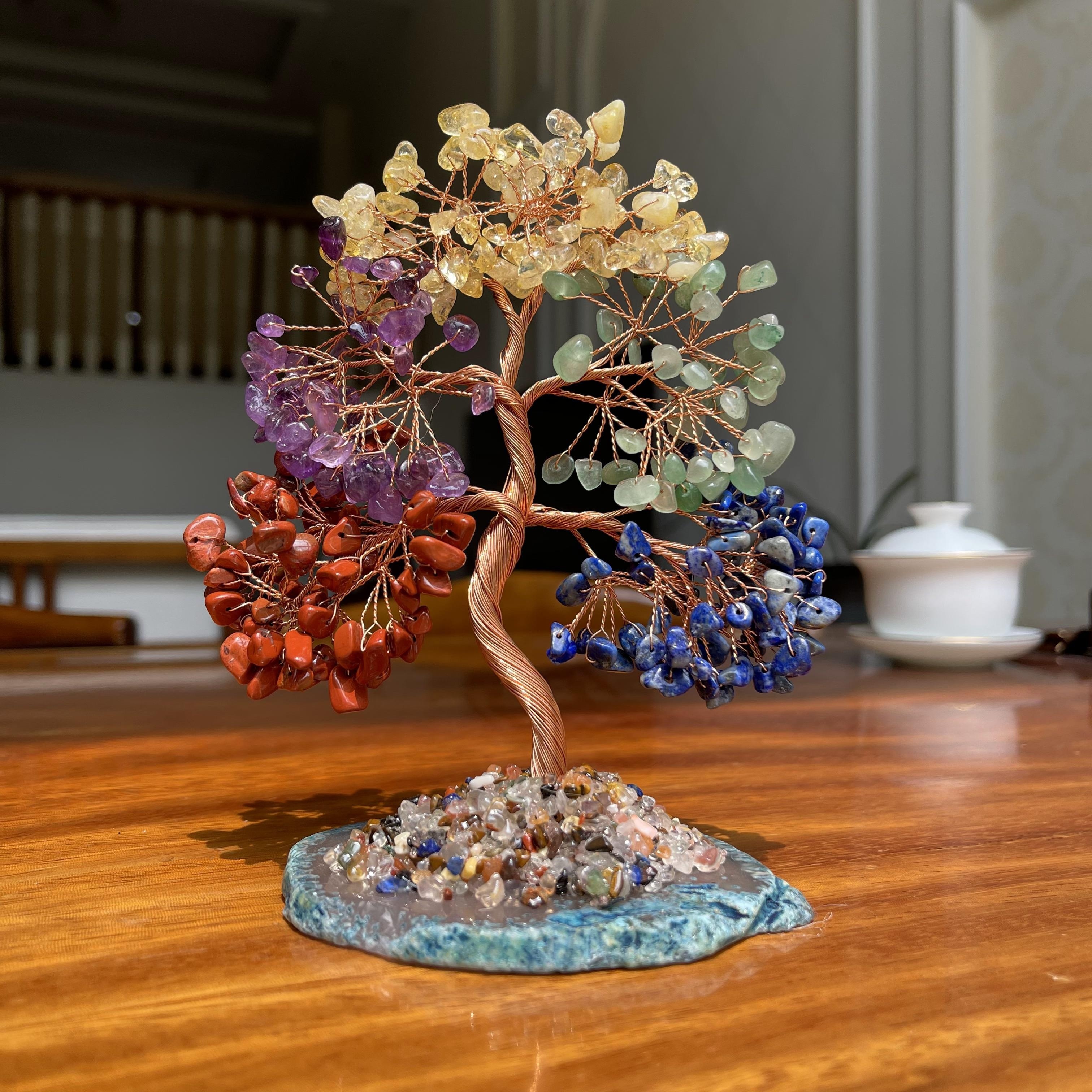 

The Natural Crystal Ore Broken Stone Color Invites Fortune The Crystal Tree Diy Good Luck Tree