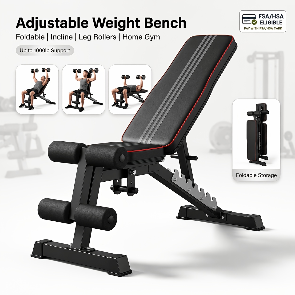 work out bench sold on Temu United States