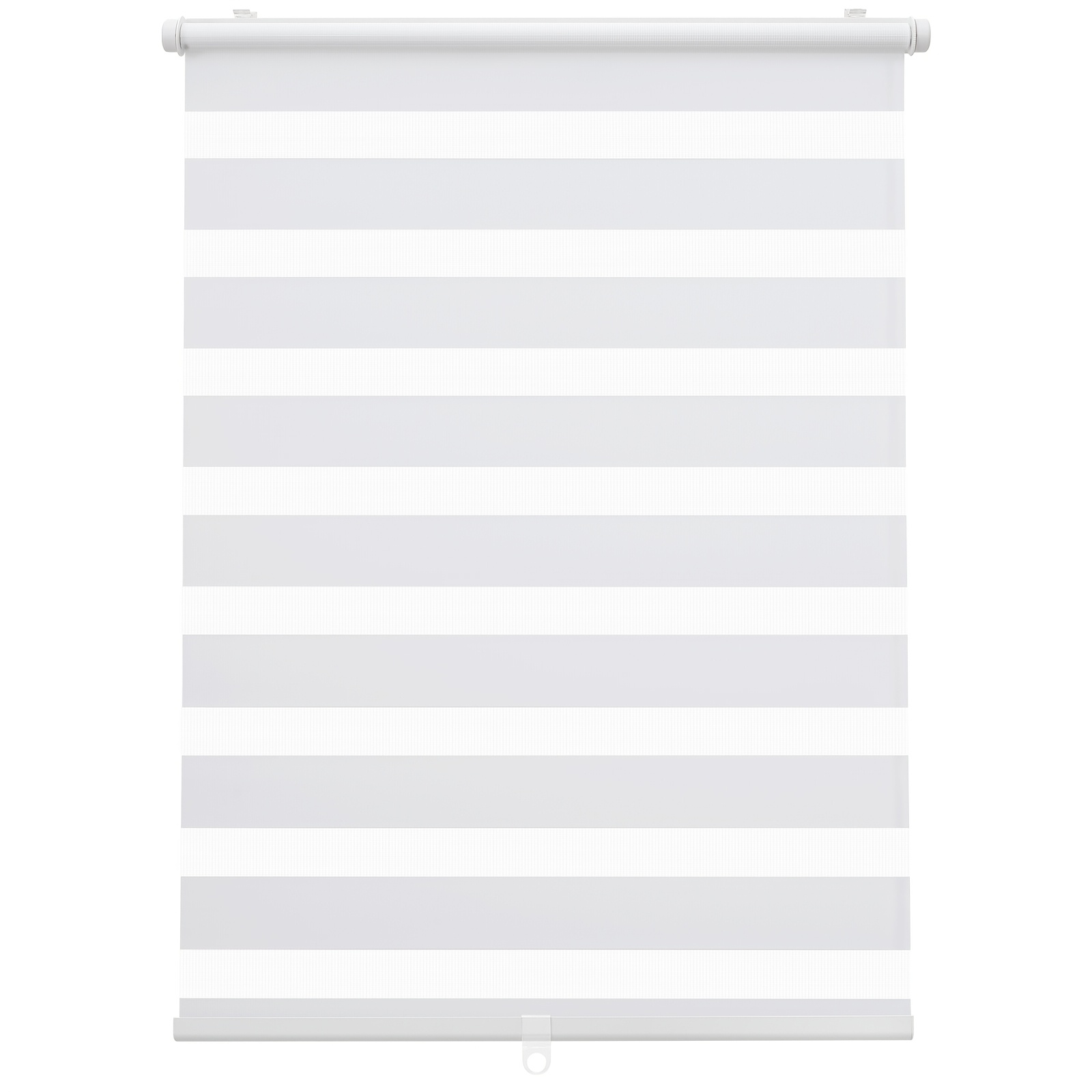 Sekey Double Roller Blinds, Clip-on Fixation (no Drilling Required), Duo Roller Blinds, Cordless Roller Blinds, Roman Blinds, Dark Grey, White