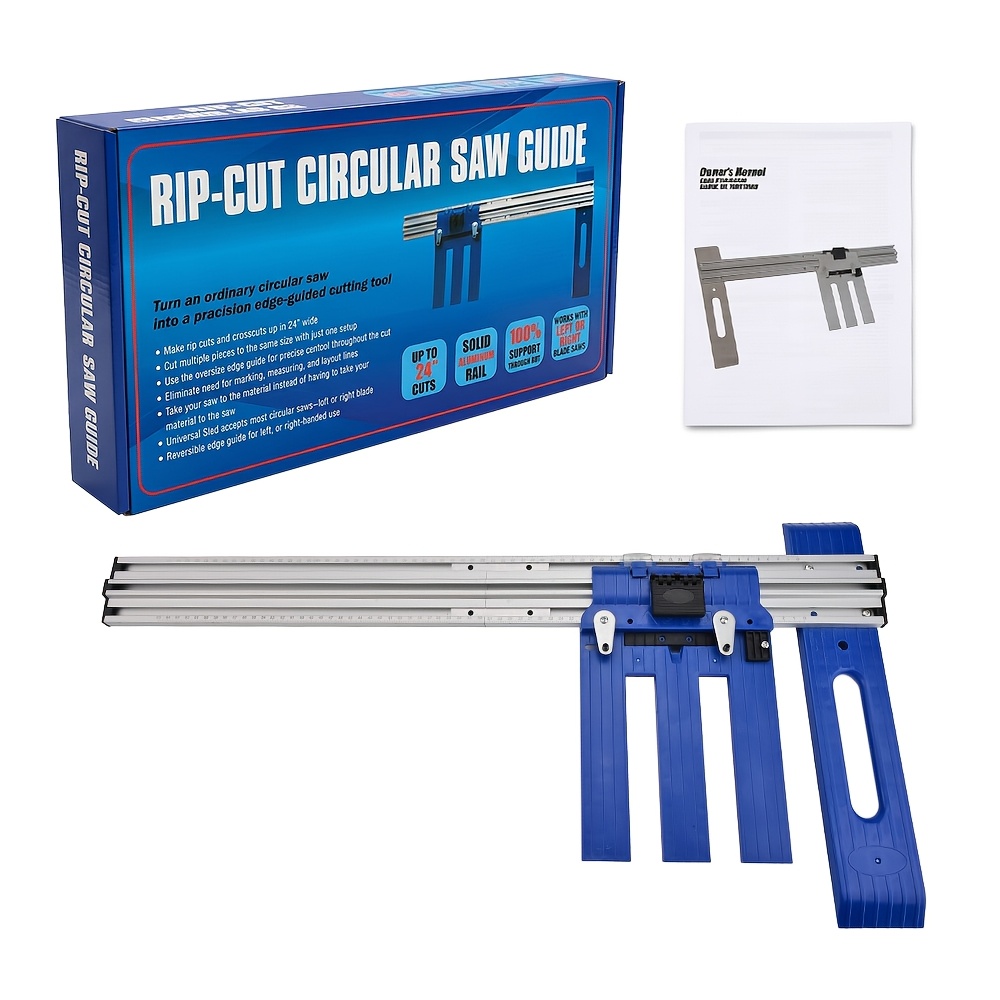 TEMU Heavy-duty Metal Circular Saw Guide Rail - A Manual Precision Cutting Tool Suitable For Diy Projects, Professional Woodworking And Construction,
