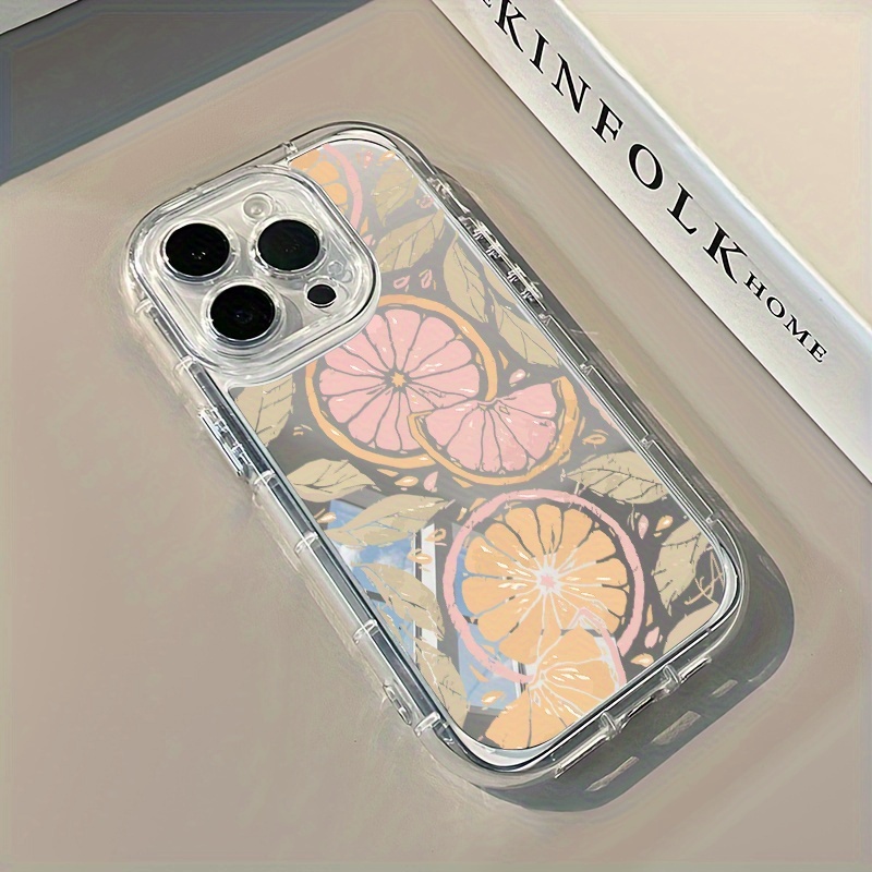 TEMU Phone Case - Lemon Suitable For Iphone 18 Pro Max/17/16plus/15/14/13/12/11 Series Mirror Mobile Phone Cases, High-quality Luxury Protective Case