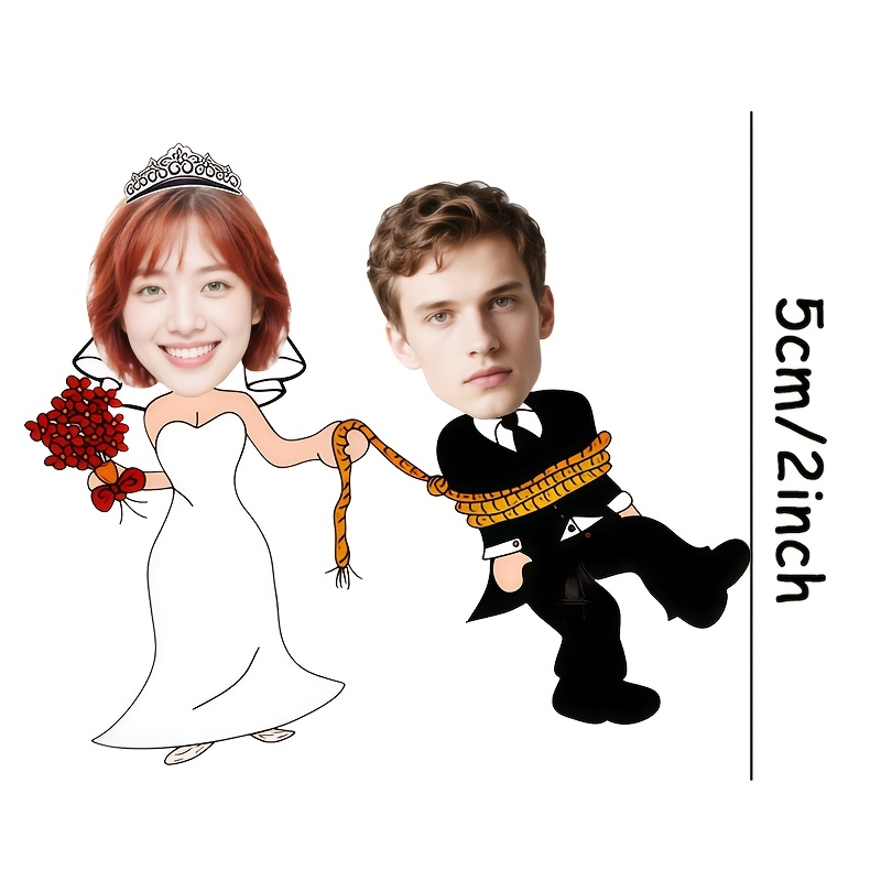 TEMU 22/46 pezzi Adesivi personalizzati ritratto di , Adesivi fotografici personalizzati, Adatti per feste di matrimonio, Adesivi personalizzati per