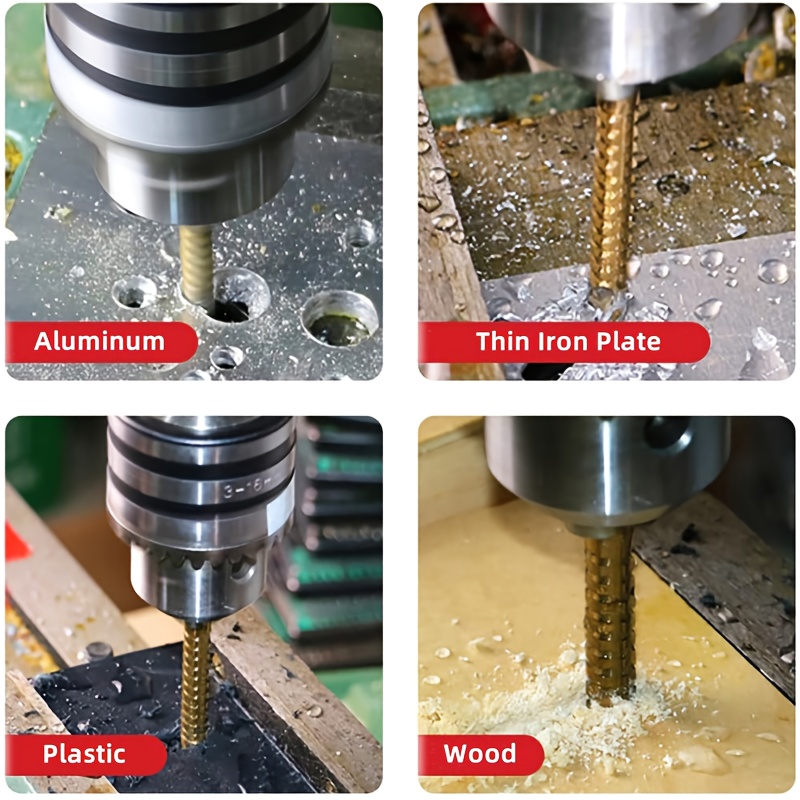 6pcs step drill bit hss titanium coated metric cone metal drill bits for stainless steel sheet metal Product details 7