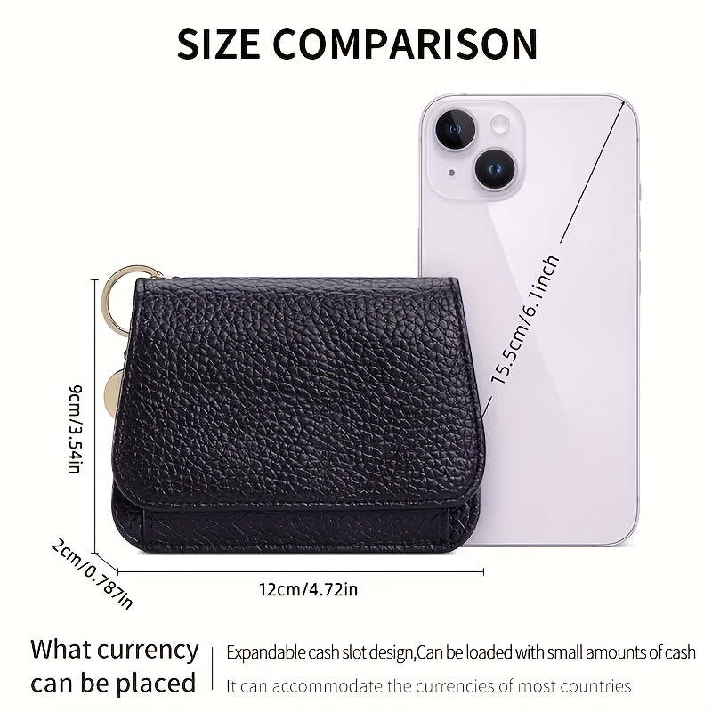womens wallet short fashion cowhide rfid multi card   holder zipper coin purse 2