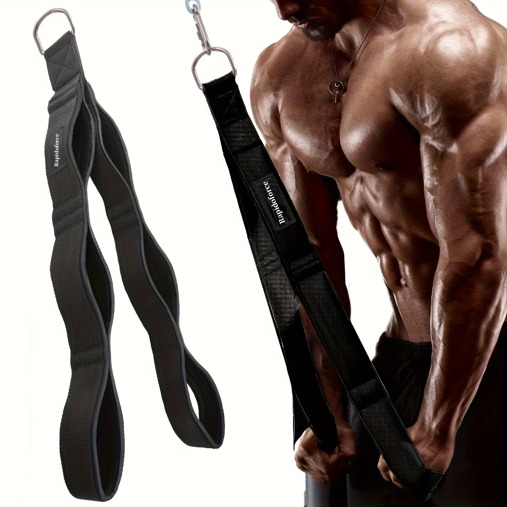 Image of Triceps Training Rope With Comfortable Grip Handle - Ultra-long Down Rope For Gym Workout, Cable Attachment Enhances Range Of Motion, Gym Accessory, Best For Christmas, Perfect For Thanksgiving