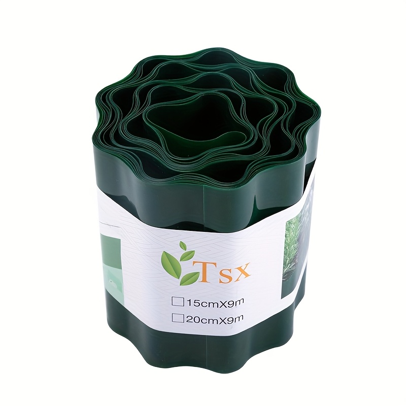 E-shop [2.5D] Wellpappe-Gartenzaun – Höhe 20 cm/7,87 Zoll, Gesamtlänge 9 m/354 Zoll, biegbarer Gartenzaun, stabile Begrenzungen ideal für Beete Rasen