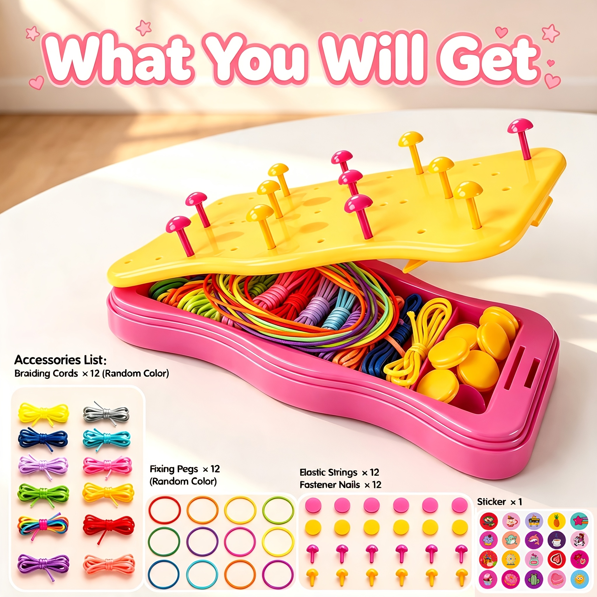 TEMU Friendship Bracelet Making Kit For Girls - Crafts For Girls - String Bracelet Maker - Kids Jewelry Making Kit Christmas Birthday Gift Ideas &