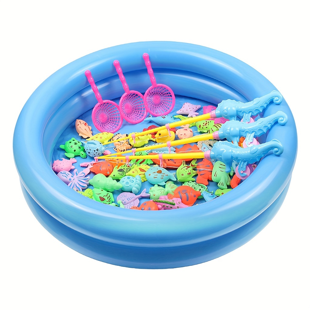 

Inflatable Youngsters's Swimming Pool - Joyful Aquatic Play For Ages 3-6, Features Various Components, Made Of Durable Pvc, Offered In Blue/pink