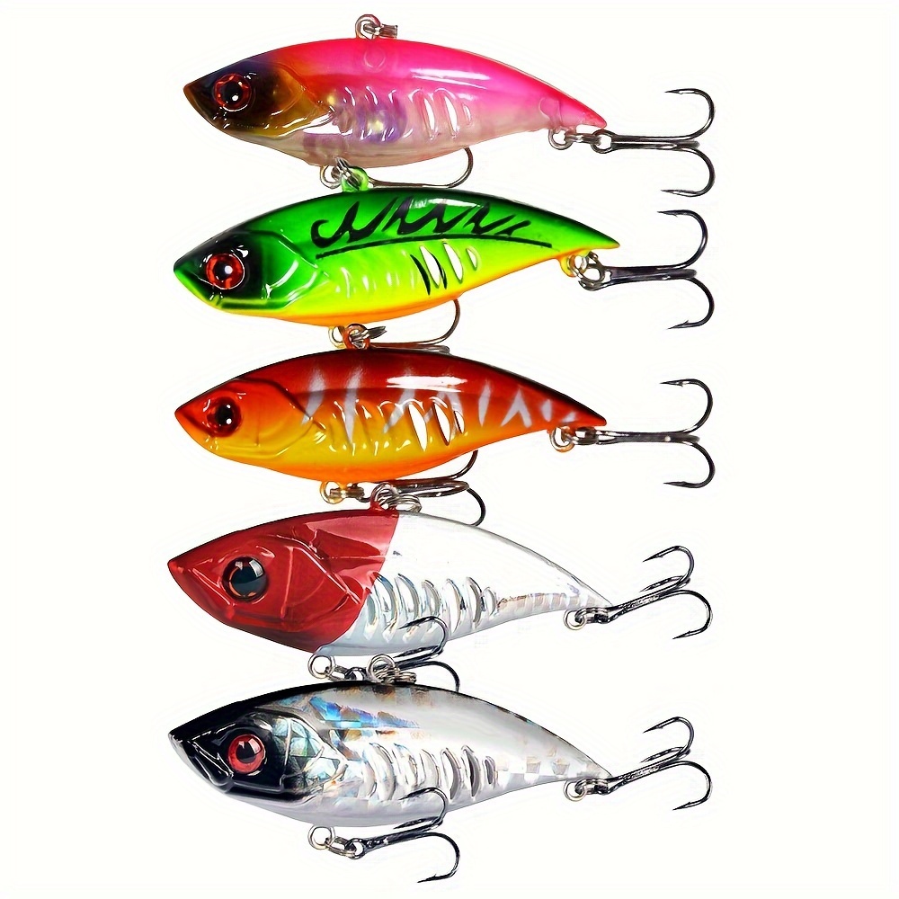 5pcs Bionic Lipless Crankbait Fishing Lure with Treble Hook - Ideal for  Freshwater and Saltwater Fishing
