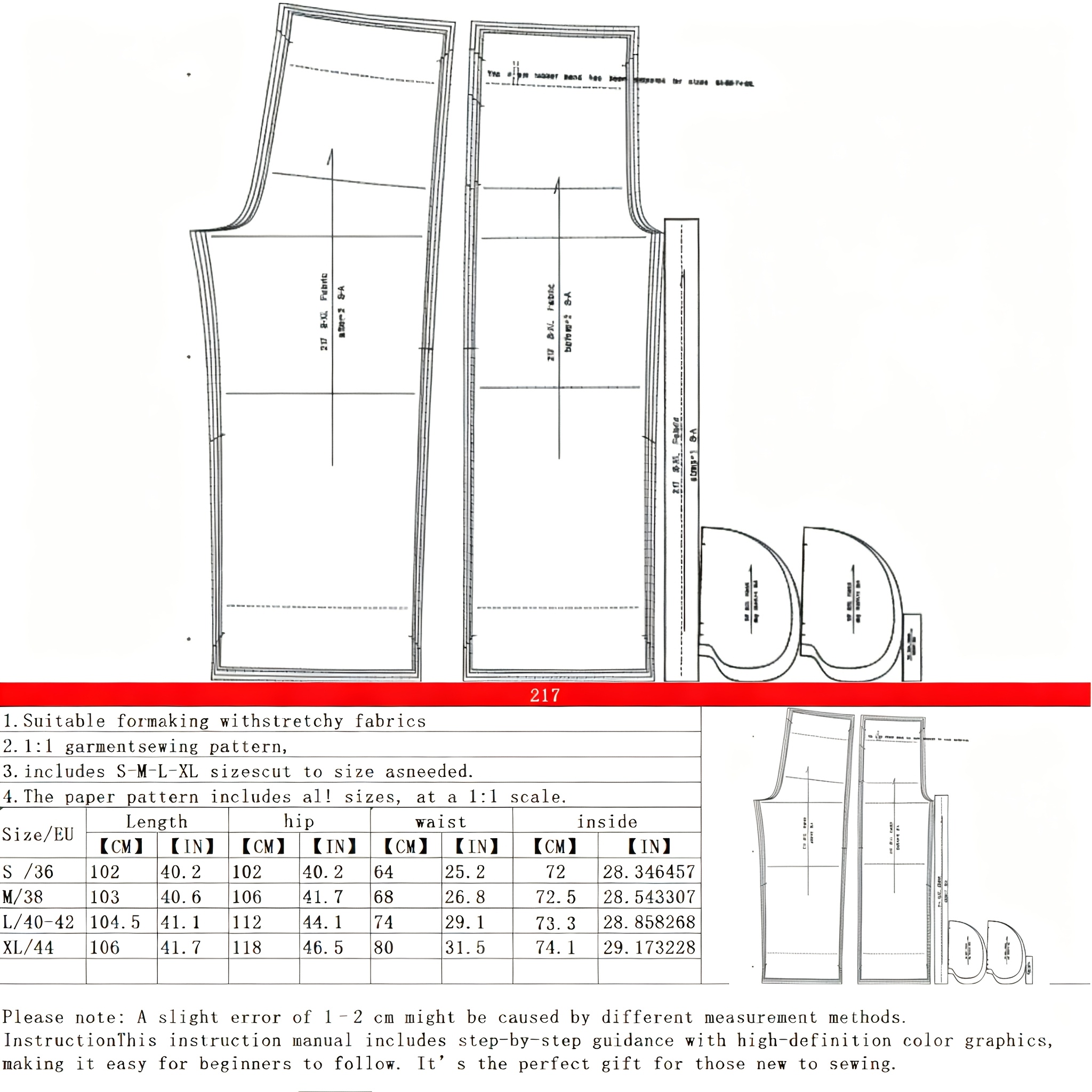 TEMU Women's High-waist Wide-leg Pants For Spring, Summer, And Autumn - Actual Sewing Pattern With Bud-shaped Waist And Side Ties - Beginner-friendly