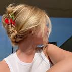 1pc delicate and cute cherry shaped womens hair clips red acetate hair accessories elegant shark style semi high bun clips suitable for valentines day new years eve party accessories party favours