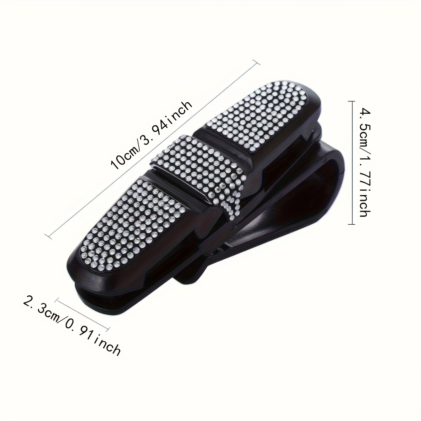 E-shop Auto-Brillenclip mit doppelter Strass-Seite, modischer Brillenhalter fürs Auto, modischer Brillenclip, universeller multifunktionaler