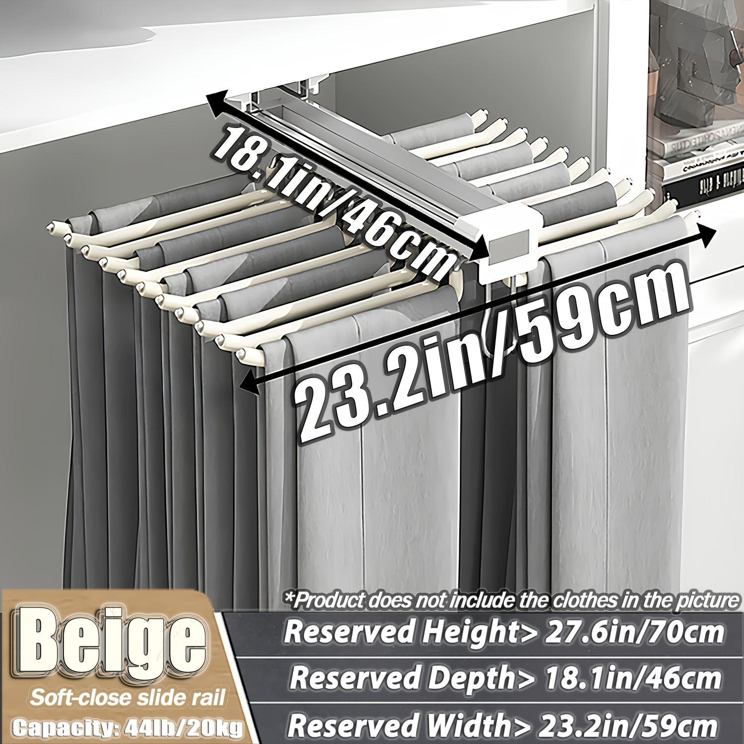 space saving dual rack pants hanger 22 Temu United Kingdom