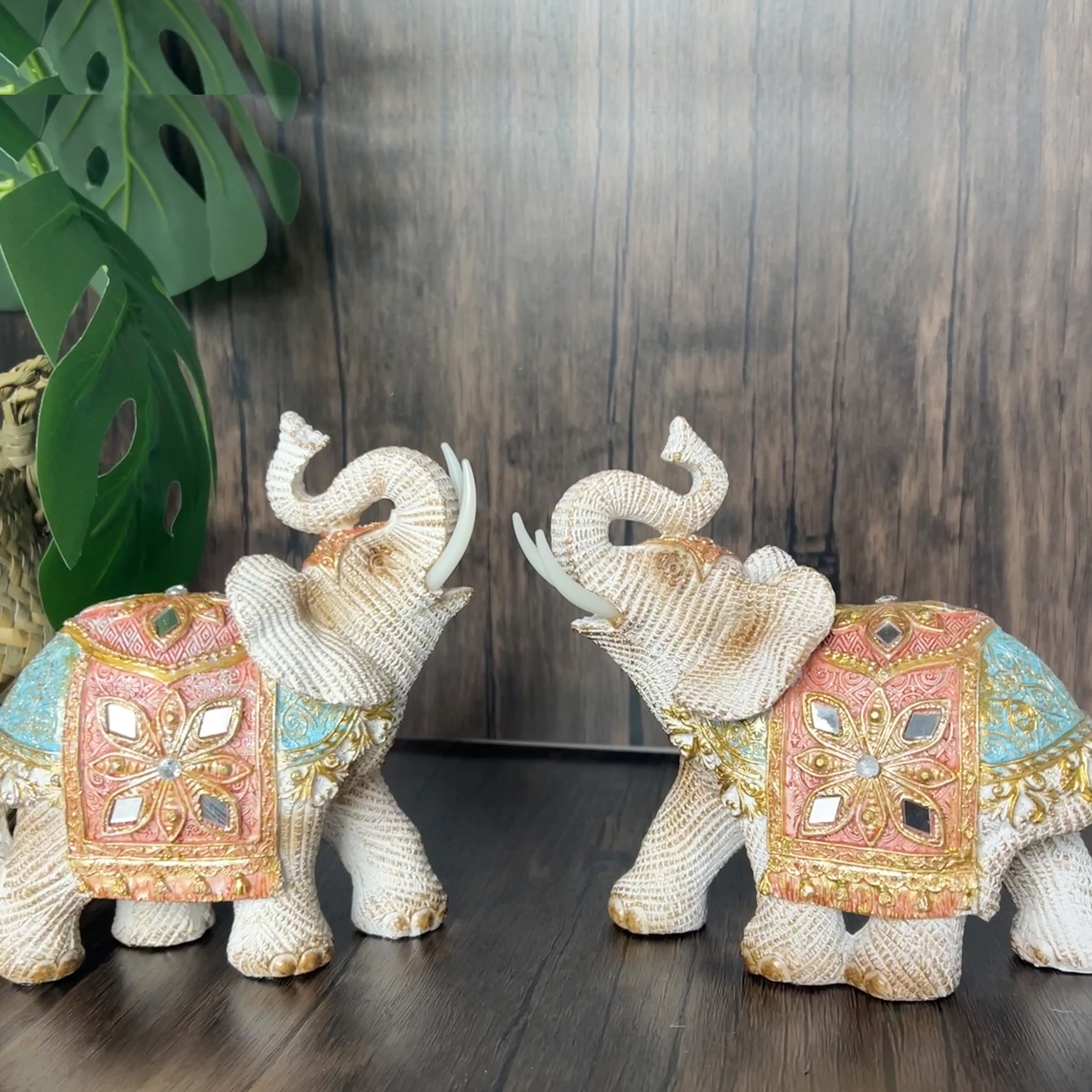 Figuras de elefante estatua de elefante colorida decoración de elefante  estatuas de elefante grande decoración del hogar adecuadas para dormitorio