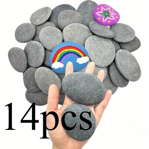 juego de 14 piezas de piedras de río naturales y , perfectas para pintar - utiliza piedras de río y resistentes a las manchas para crear piedras de , diseños coloridos como y corazones - ideal para manualidades al por mayor, aulas, proyectos y
