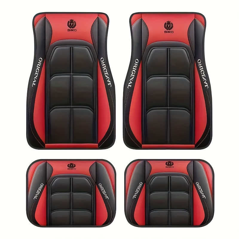 

4pcs Universal Car Floor Mats Set, And Red , -, , , Auto For , , Suvs, , Christmas & Halloween For Men And Women