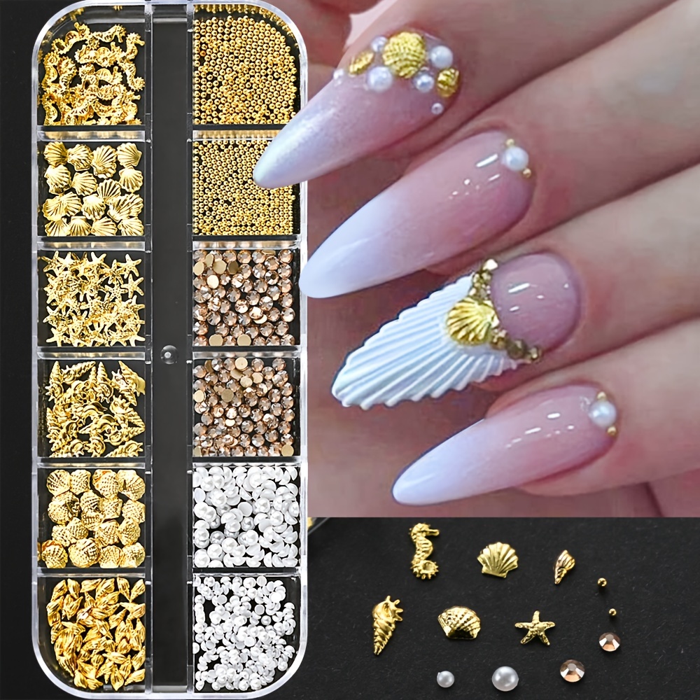 

Ocean-inspired 3d Nail Art Charms - , Shells, Starfish & Diy Manicure Design