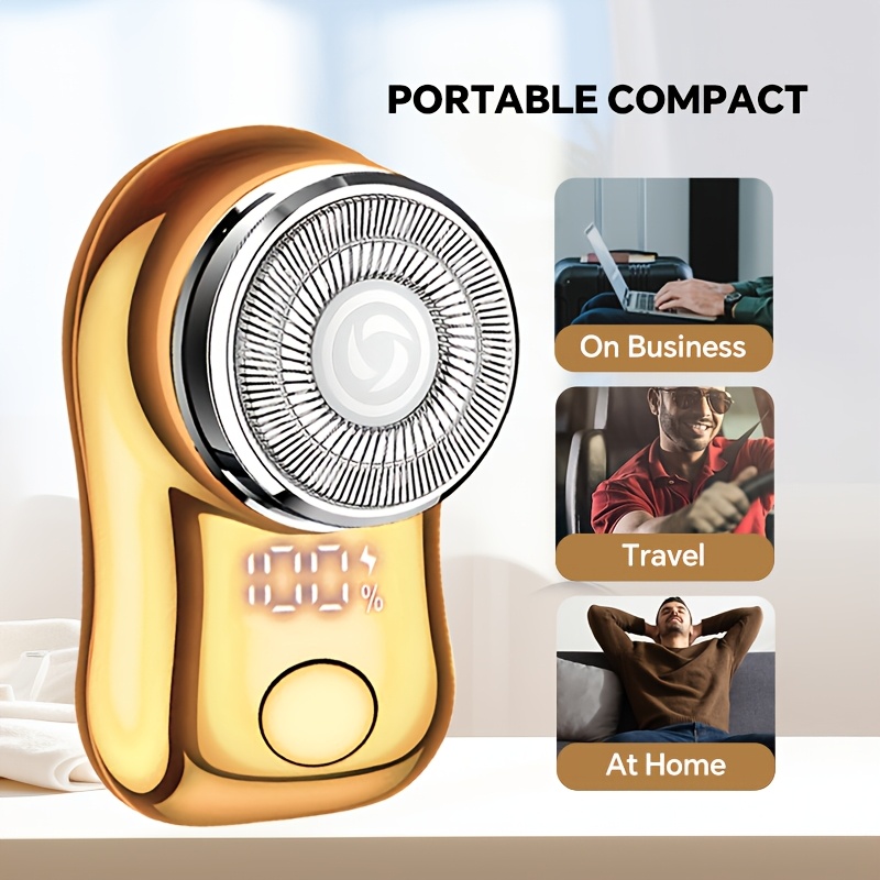 Men's Electric Shaver with USB Charging and Digital Display