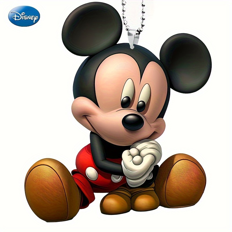 

1pc, Disney Pendants, Mickey 2d Acrylic Car Decorative Pendants, Rearview Mirror Decorative Pendants, Steering Wheel Pendants, Acrylic Decorative Pendants, Keychain Pendants (3.2''x3''/8cm*7.4cm)