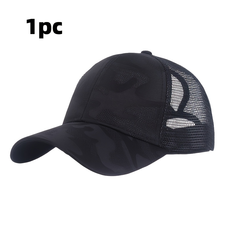 Image of 1/2pcs Women's Ponytail Baseball Caps Spring Summer Mesh Sun Hat Running Snapback Hat Female Adjustable Outdoor Visor Hats