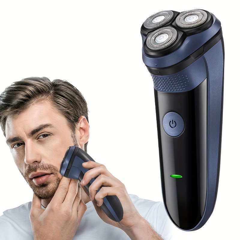 

1pc Gertzy Rechargeable Electric For Men, 3d Rotary Shaver With Usb Charging, Intelligent , Portable Mini Shaver With 500mah Lithium Battery - Ideal Gift For Men