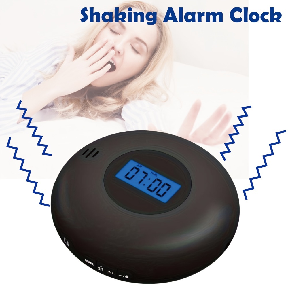 

Dual Alarm Clock For Heavy Sleepers - Bedside Alarm With , 12/24h Display, Date Feature, Usb/battery Powered, Ideal For Hearing Impaired, Round