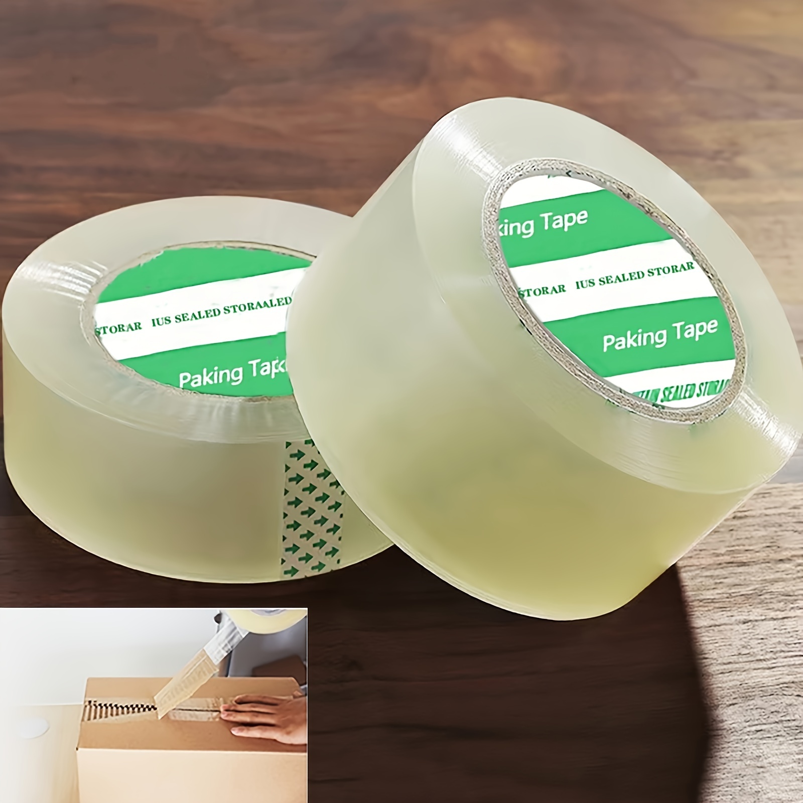 

A Roll Of 76 Yards Of Packaging Tape, Transparent And , Suitable For Office, Home And School Transport, Waterproof And Strong Sealing, The For Packing And Sealing Boxes