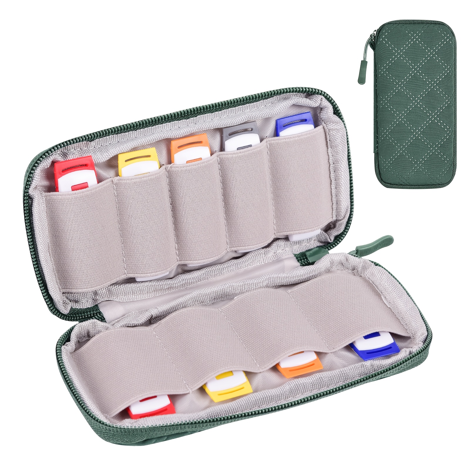 TEMU Usb Flash Drive Storage Pouch, Storage Bag, Storage Box, Can Hold 9/18 Usb Flash Drives, Compact And Lightweight, Essential For Home And Travel