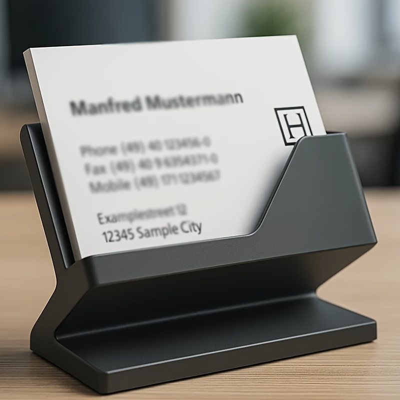 1pc   business card holder plastic desktop organizer for storing and displaying your business cards suitable for any size fashion   for home and office desk display unisex professional organizer