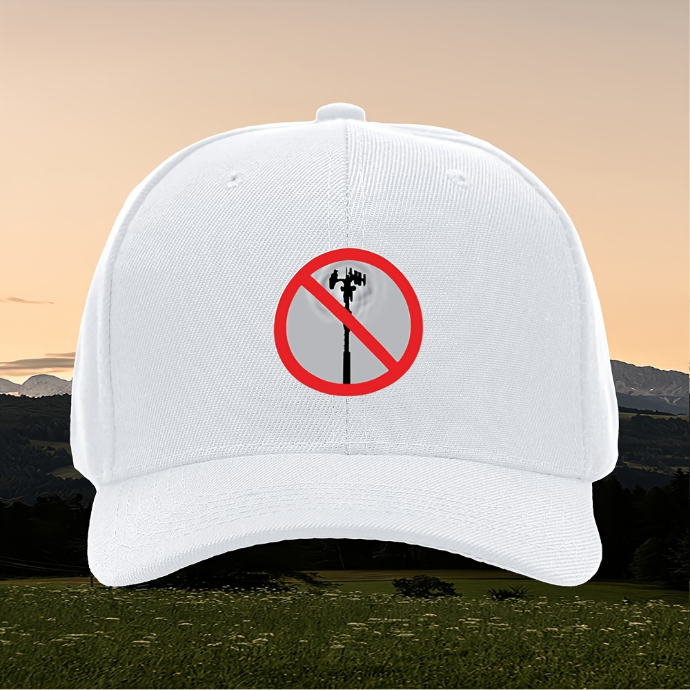 TEMU Men's Baseball Cap Suitable For Outdoor & Urban Use - Signal Blocking & Radiation Technology, Adjustable Hook-and-loop Closure, Lightweight