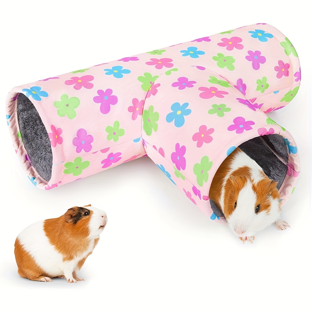 E-shop Waschbare Meerschweinchen Tunnel dienen als gemütliche Verstecke, tragbare Kaninchen Tunnel und weiche Frettentunnel, entwickelt für Spiel und