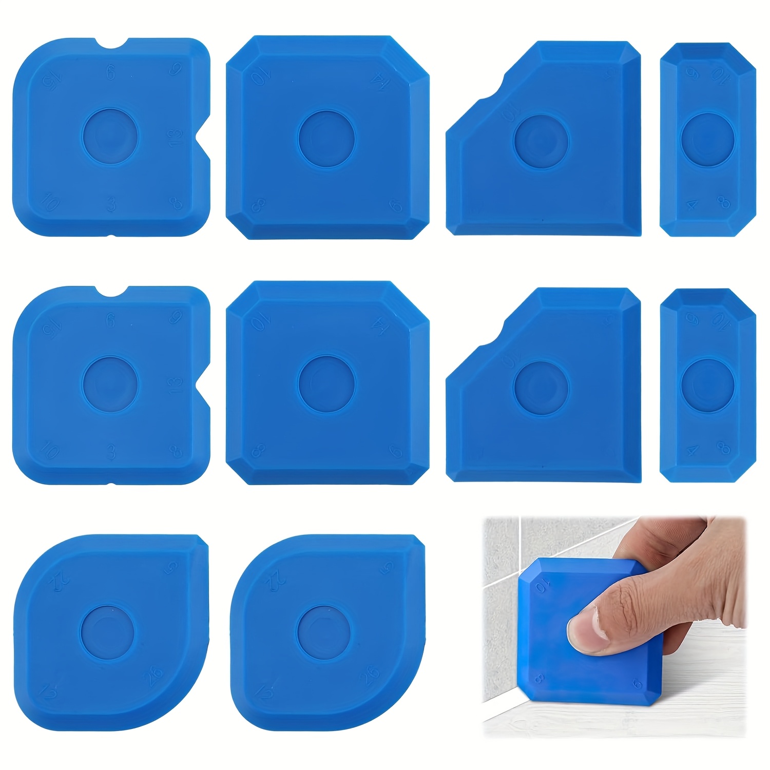 Dayinkes 11-Piece Silicone Caulking Tool Kit – Reusable Seam Finishing Tools For Kitchen, Bathroom, Tiles & Windows