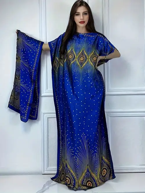 empire waist kaftan dress Buttoned Butterfly Sleeves Empire Waist Watercolor Kaftan Dress Summer Dress Long Maxi Loungewear Beachwear Maternity Dress Bridesmaids Robe