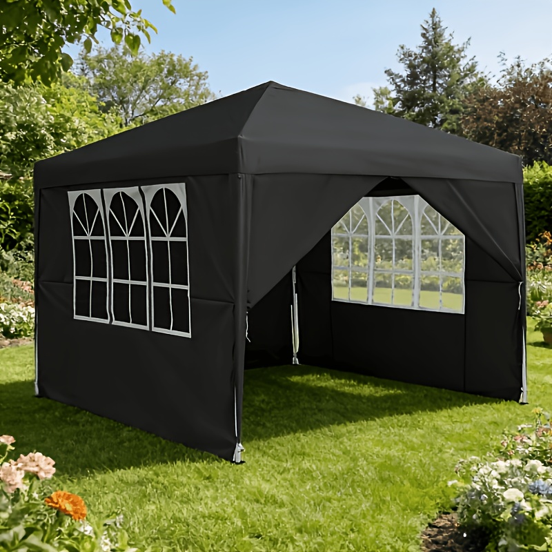 Image of Outdoor Party Tent, Patio Canopy Tent Gazebo With Removable Instant Event Tent For Events Wedding Birthday Beach Bbq-3*3