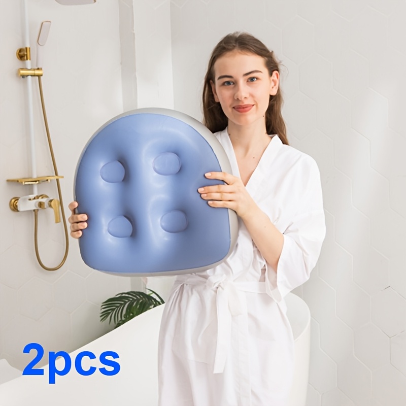 Image of Spa Hot Tub Seat Cushion Backrest Pad Outdoor Portable Folding Inflatable Stool Game Seat Raised Stool New Model With 4 Large Suction Cups