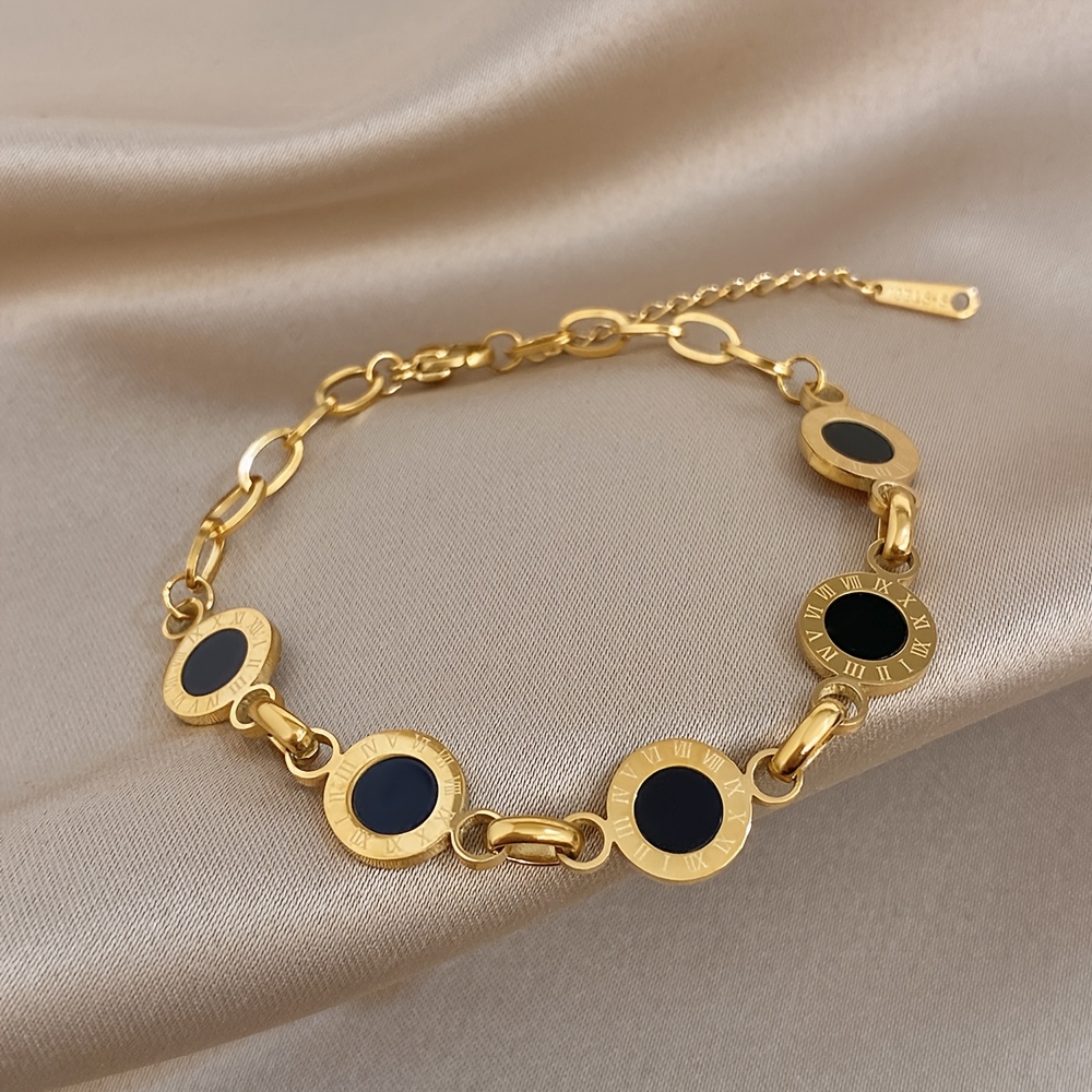 Unisex Retro Charm Adjustable Bracelet with Imitation Stone Beads