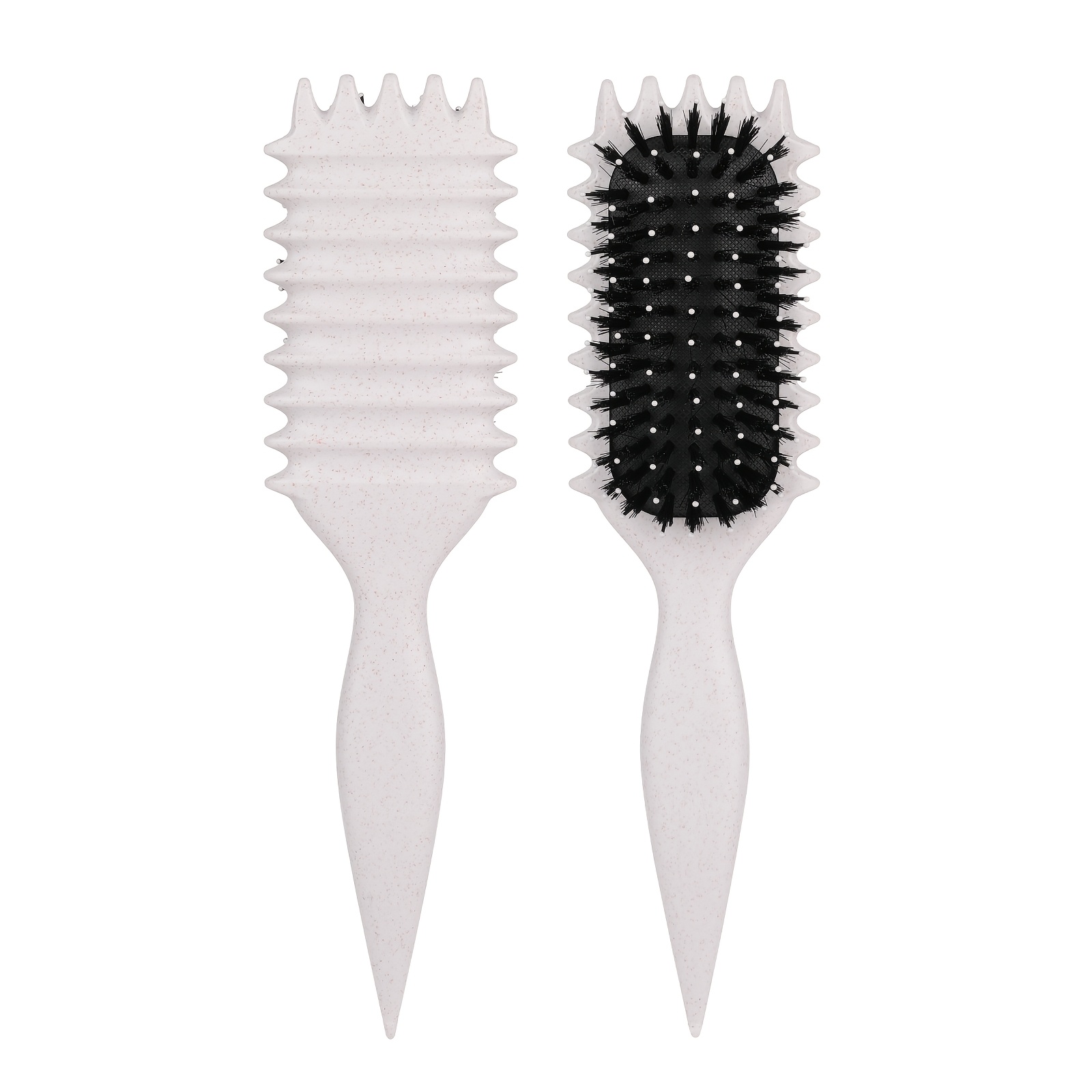 TEMU 1pc Dailygard Multifunctional Hair Styling Brush - Double-sided Detangling Brush With Dense Soft Bristles & Wide Sectioning Teeth, Suitable For