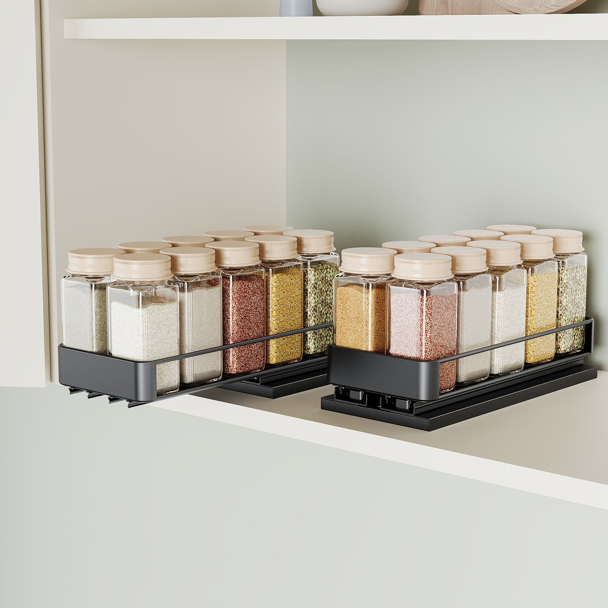 4/6/8 kraftig järn kryddhylla med dubbelrälsystem stor - Temu Sweden