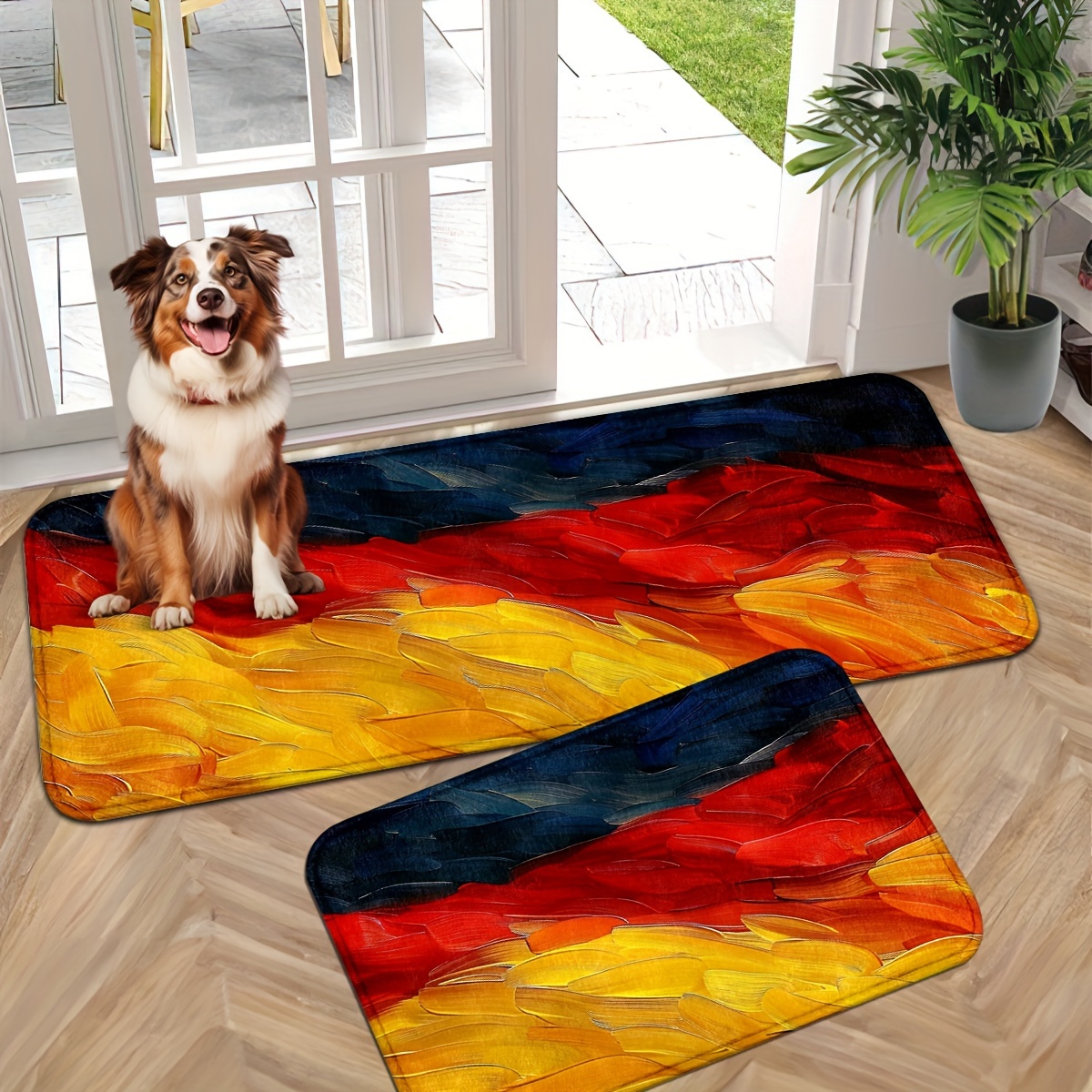 

Design Non-slip Door Mat - Machine Washable Polyester Indoor Entrance Rug For Home Decor, Perfect For Entryway & Front Door